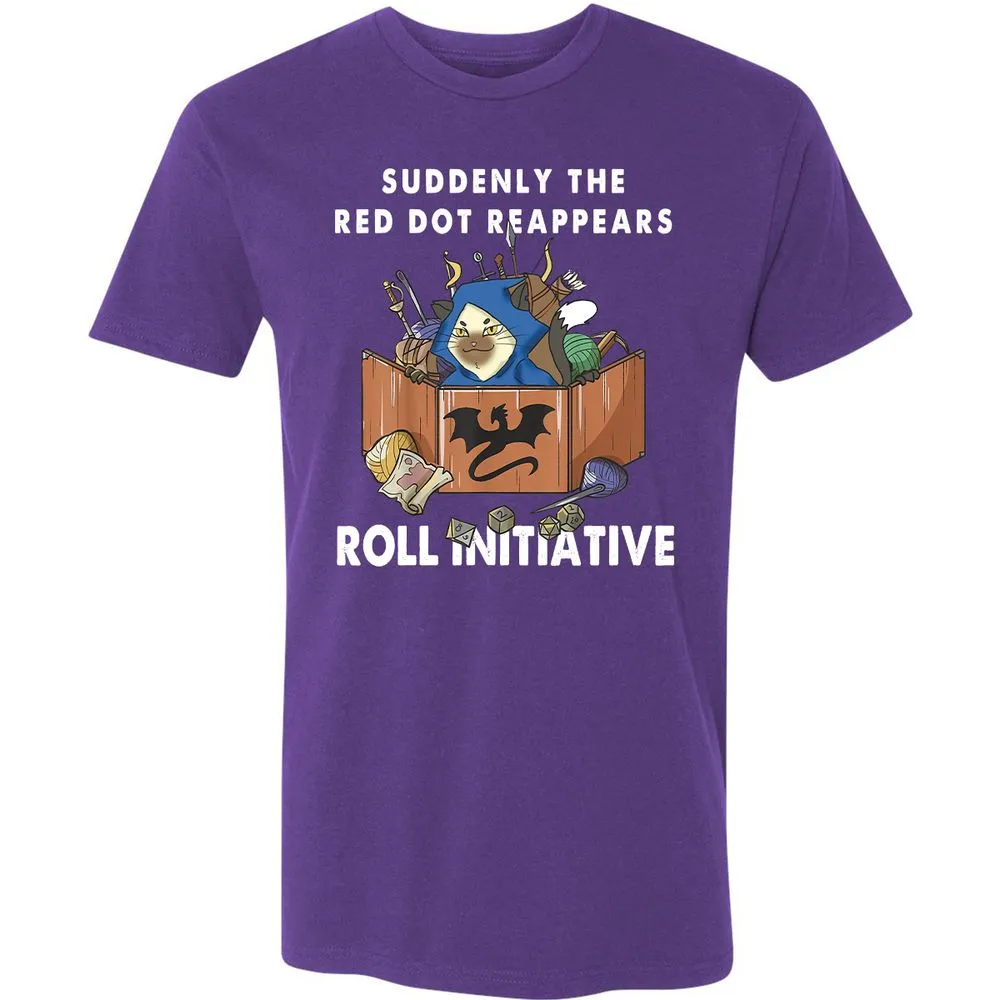 Suddenly The Red Dot Reappears Roll Initiative Premium Unisex T-Shirt - Purple Rush - 7