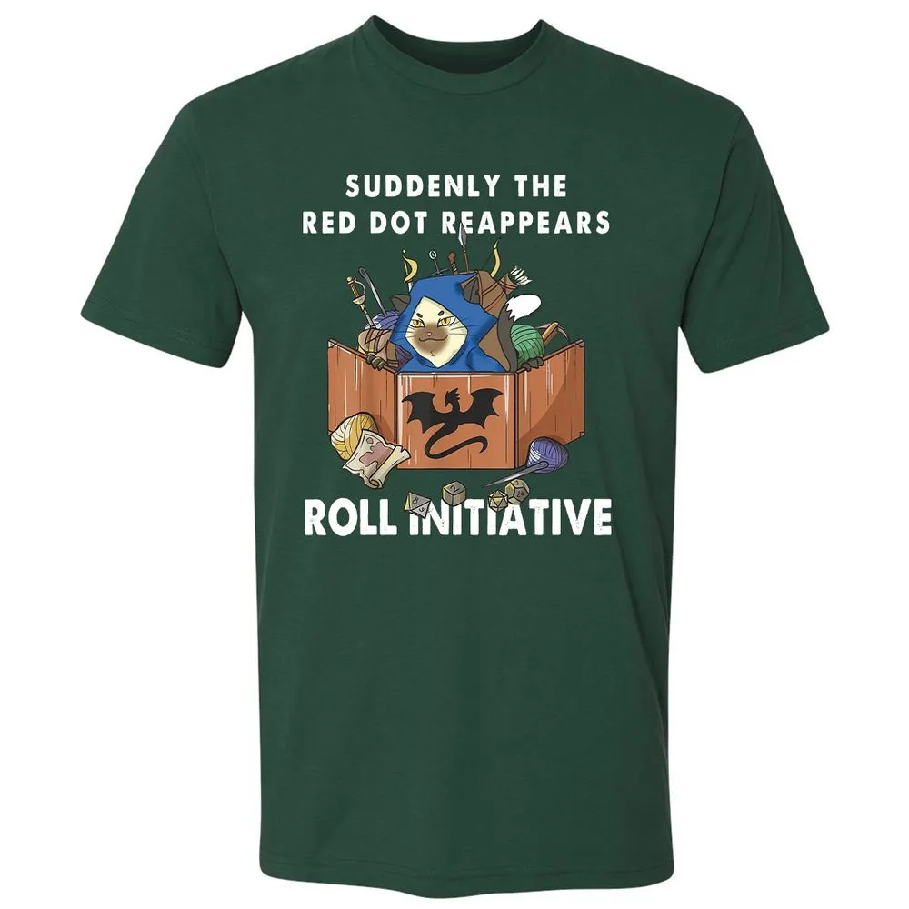 Suddenly The Red Dot Reappears Roll Initiative Premium Unisex T-Shirt - Forest Green - 13