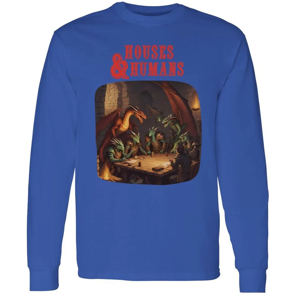 Houses And Humans Long Sleeve T-Shirt - Royal - 4
