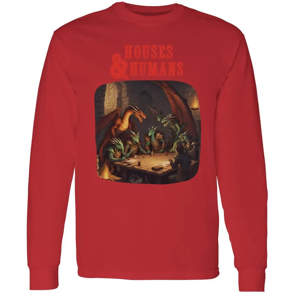 Houses And Humans Long Sleeve T-Shirt - Red - 14