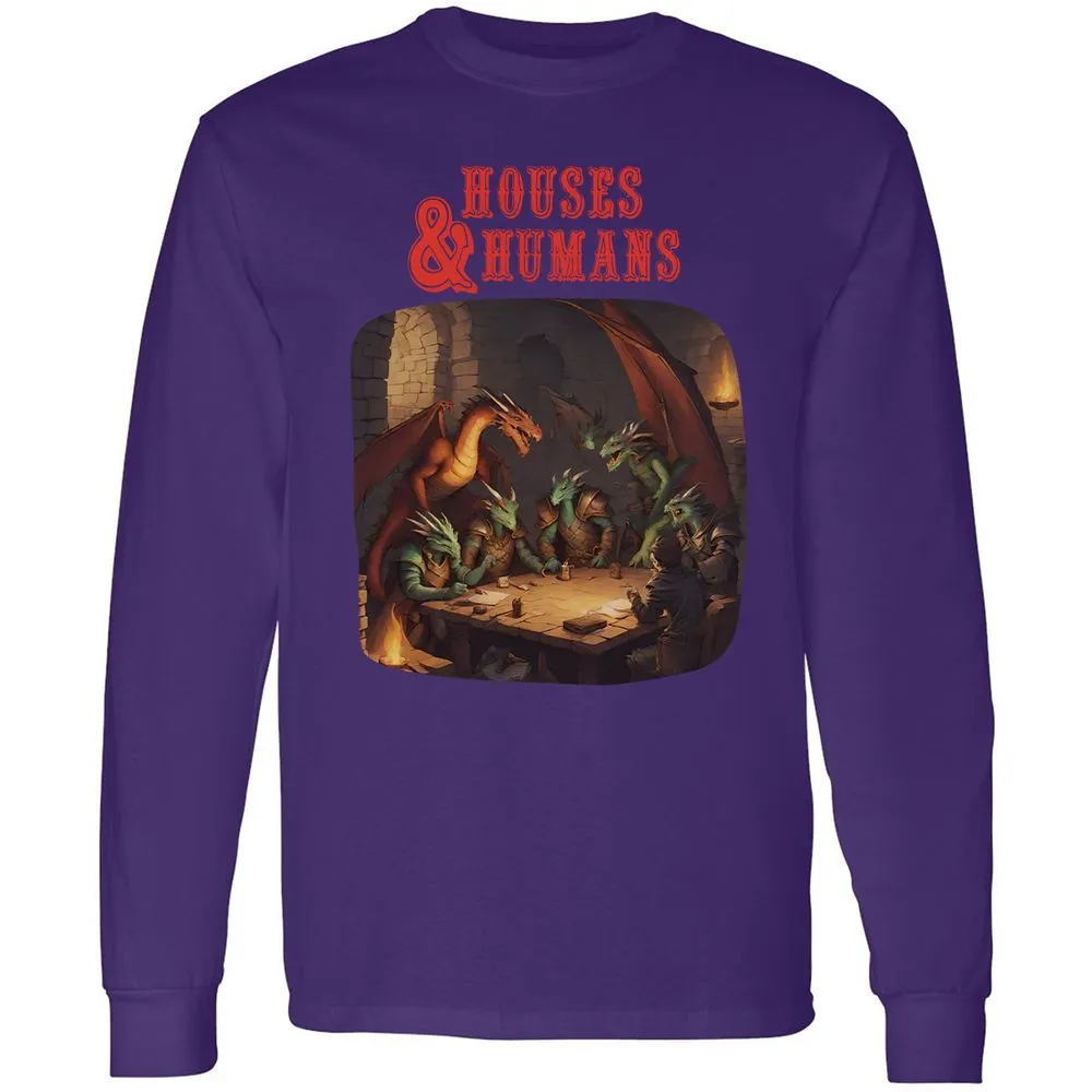 Houses And Humans Long Sleeve T-Shirt - Purple - 13