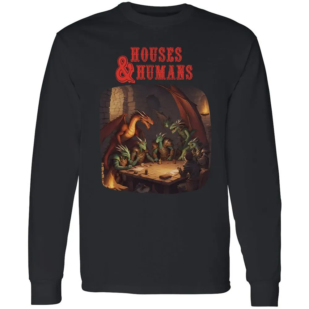 Houses And Humans Long Sleeve T-Shirt - Black - 16