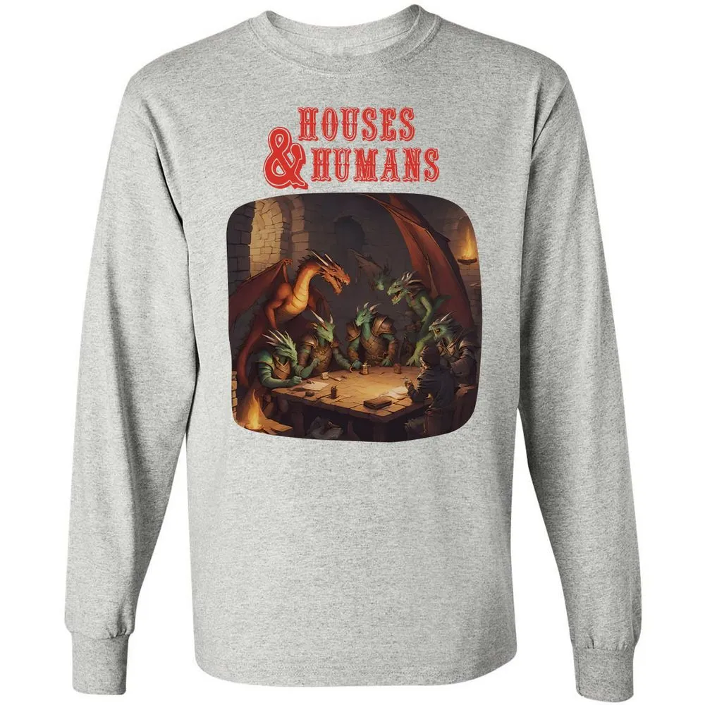 Houses And Humans Long Sleeve T-Shirt - Ash - 5