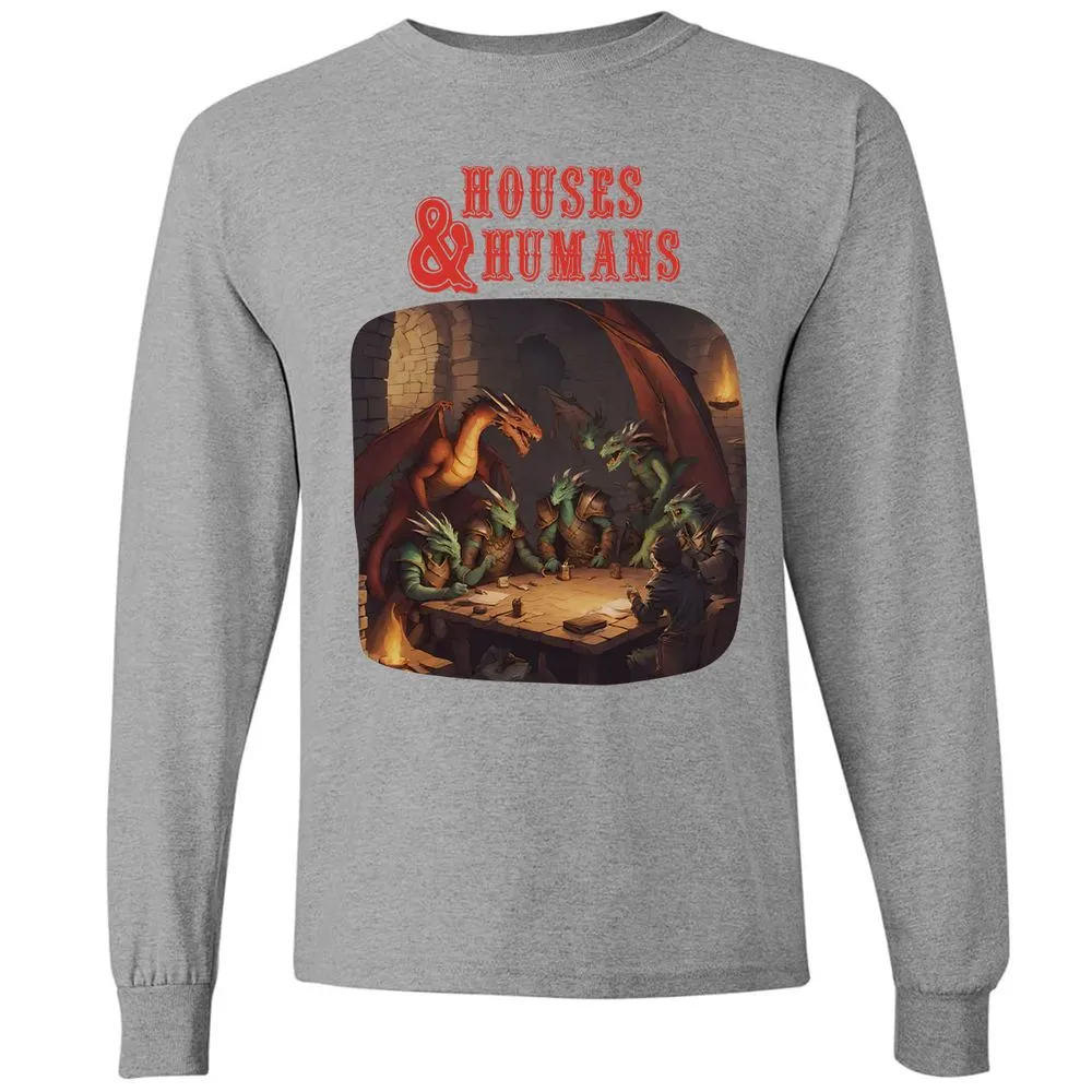 Houses And Humans Long Sleeve T-Shirt - Graphite Heather - 6