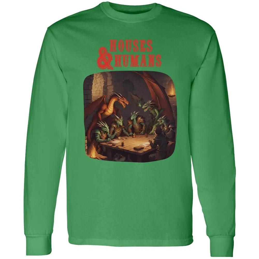 Houses And Humans Long Sleeve T-Shirt - Irish Green - 10