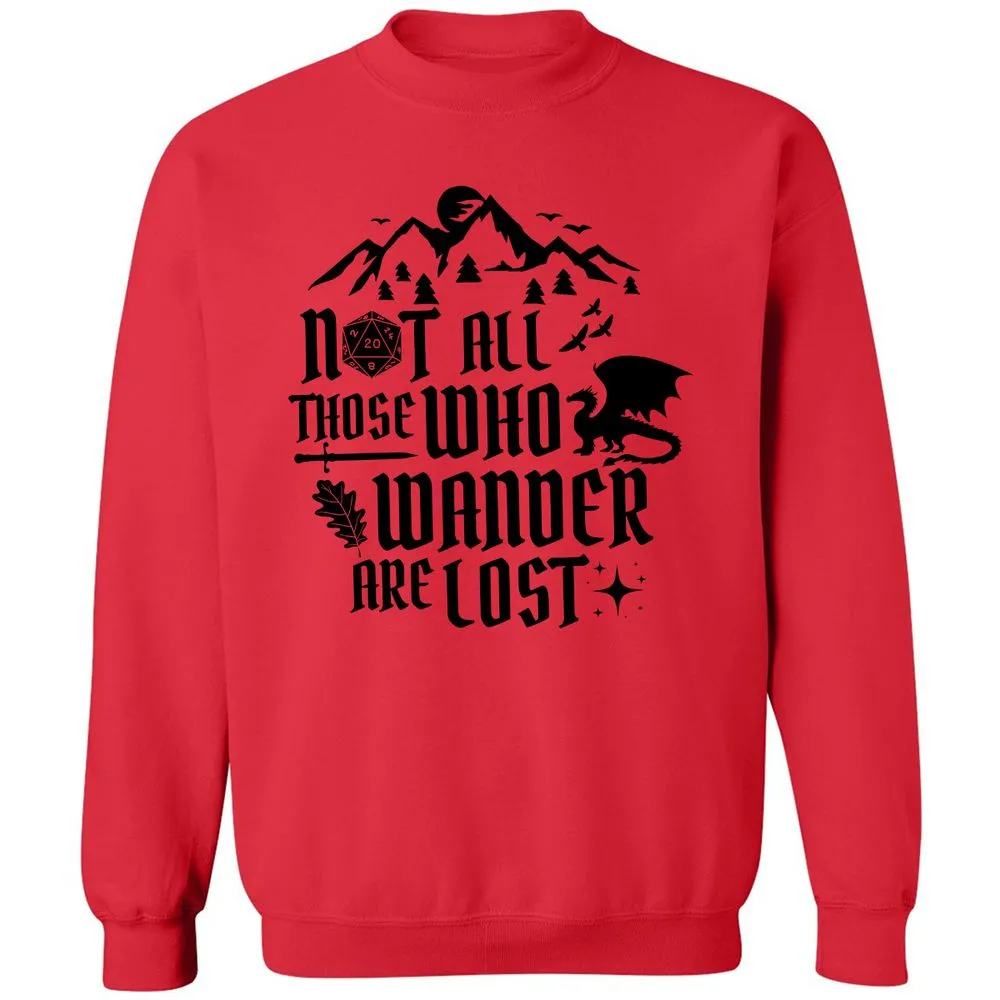 Not All Those Who Wander Are Lost Classic Unisex Sweatshirt - Red - 5