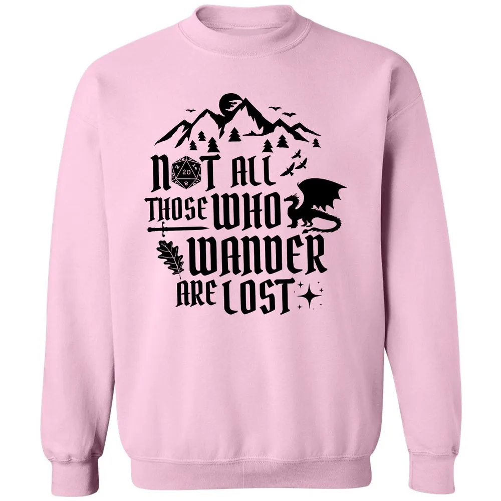 Not All Those Who Wander Are Lost Classic Unisex Sweatshirt - Light Pink - 3