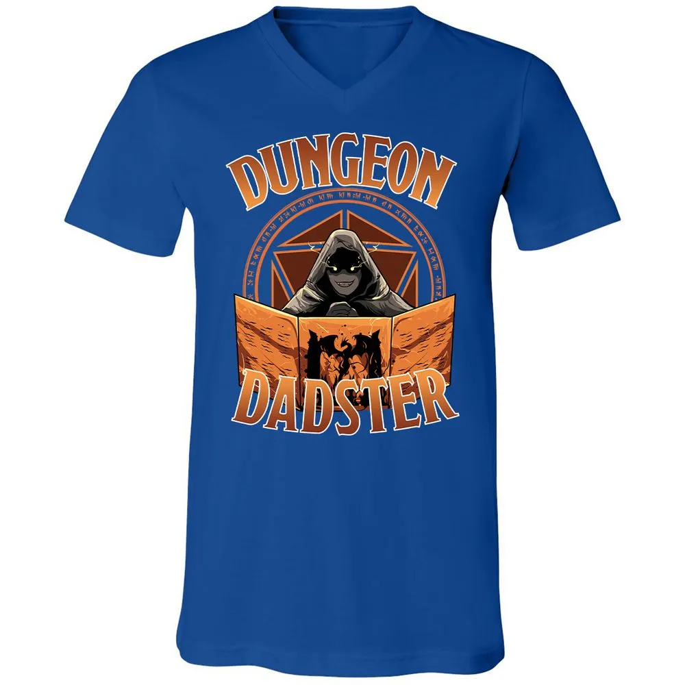 Dungeon Dadster Unisex V-Neck T-Shirt - True Royal - 4