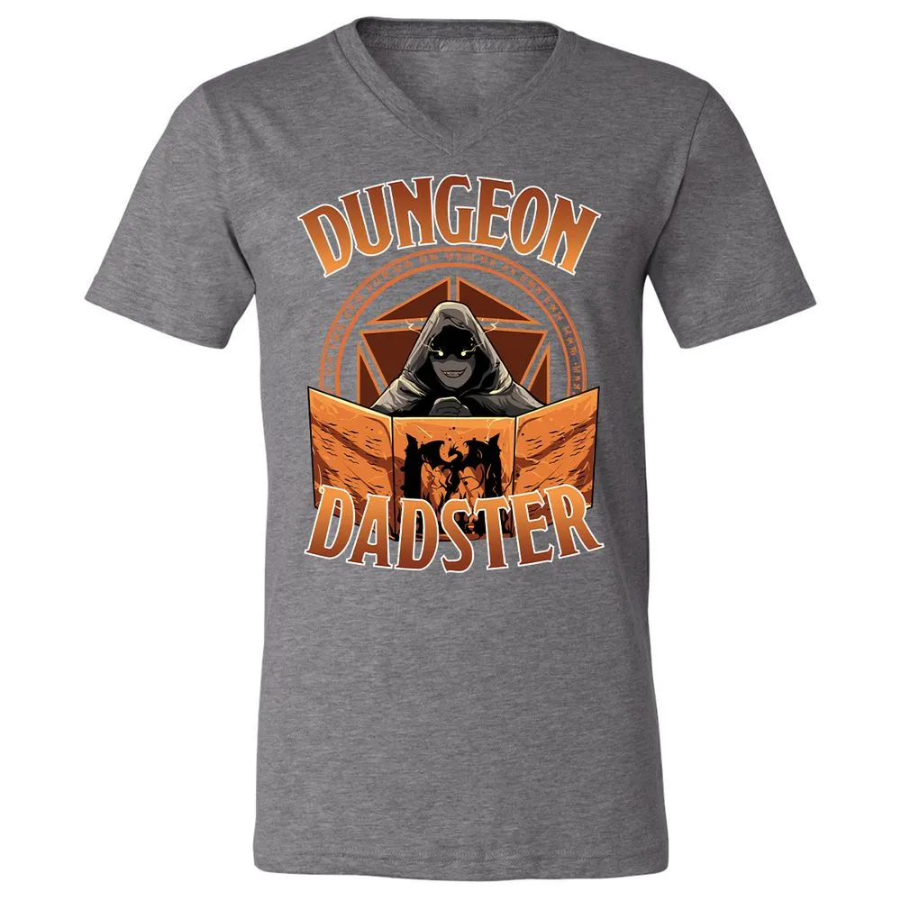 Dungeon Dadster Unisex V-Neck T-Shirt - Deep Heather - 13