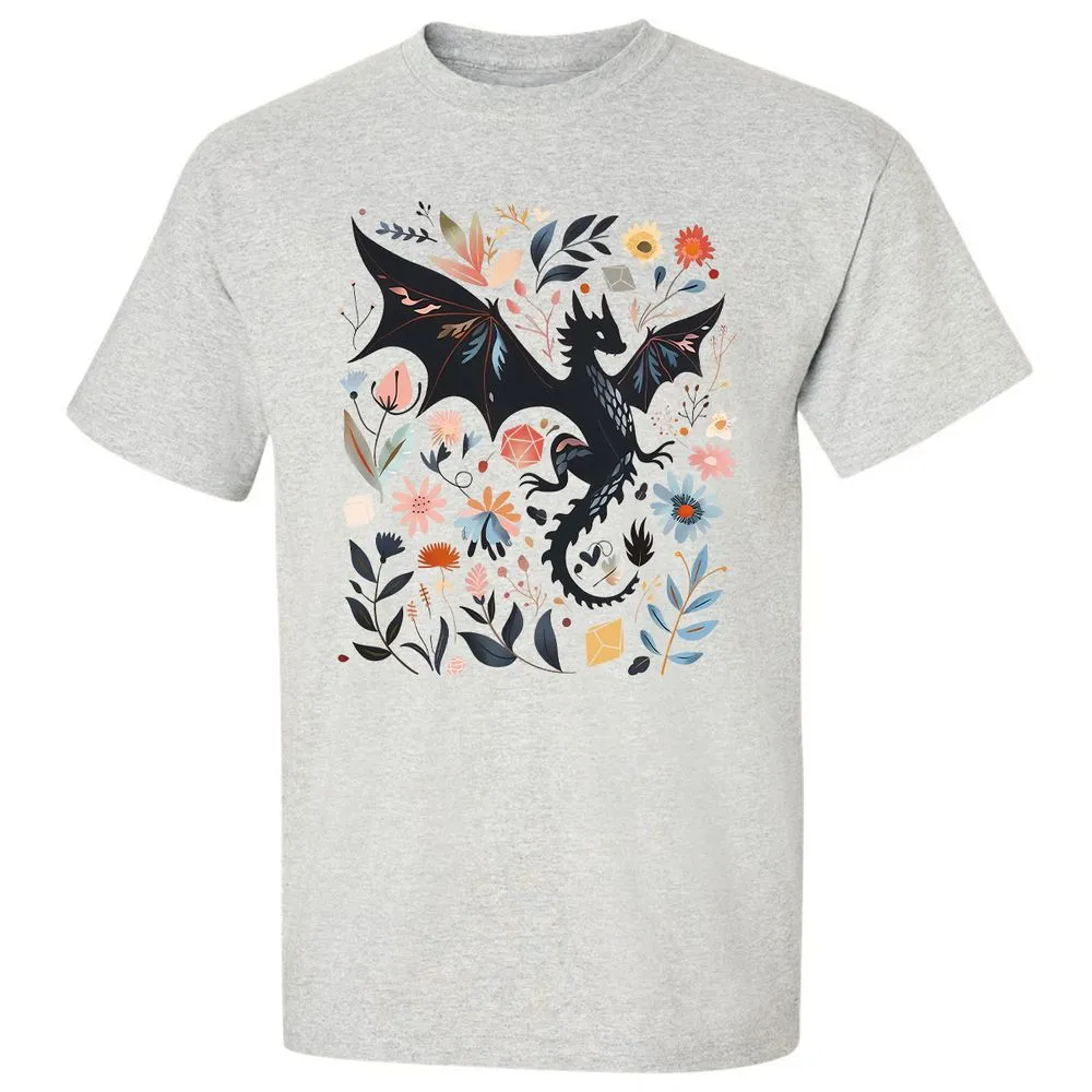 Floral DnD Dragon - Ash - 2