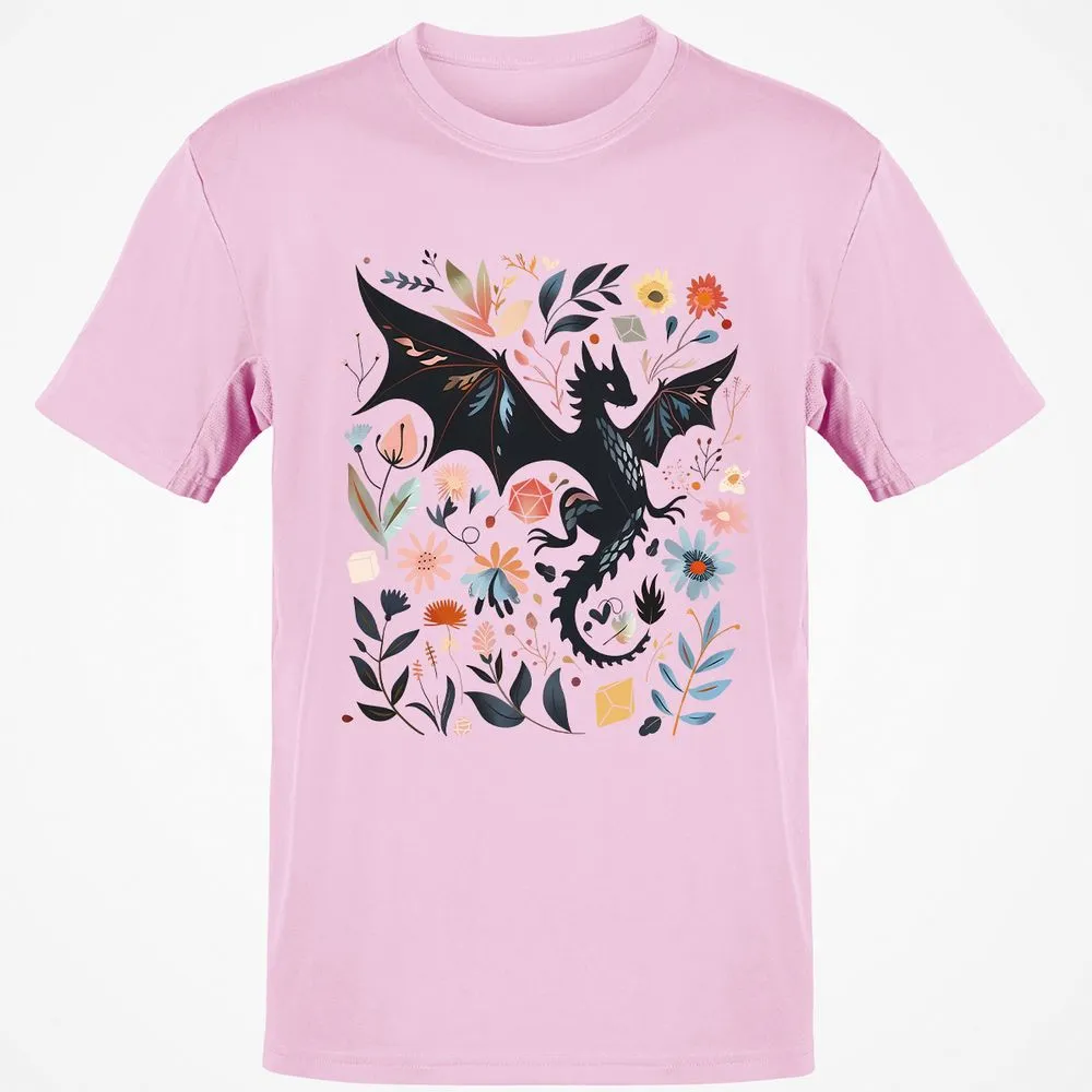 Floral DnD Dragon - Light Pink - 5