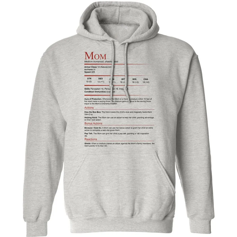 Mom Stats Classic Unisex Hoodie - Ash - 2