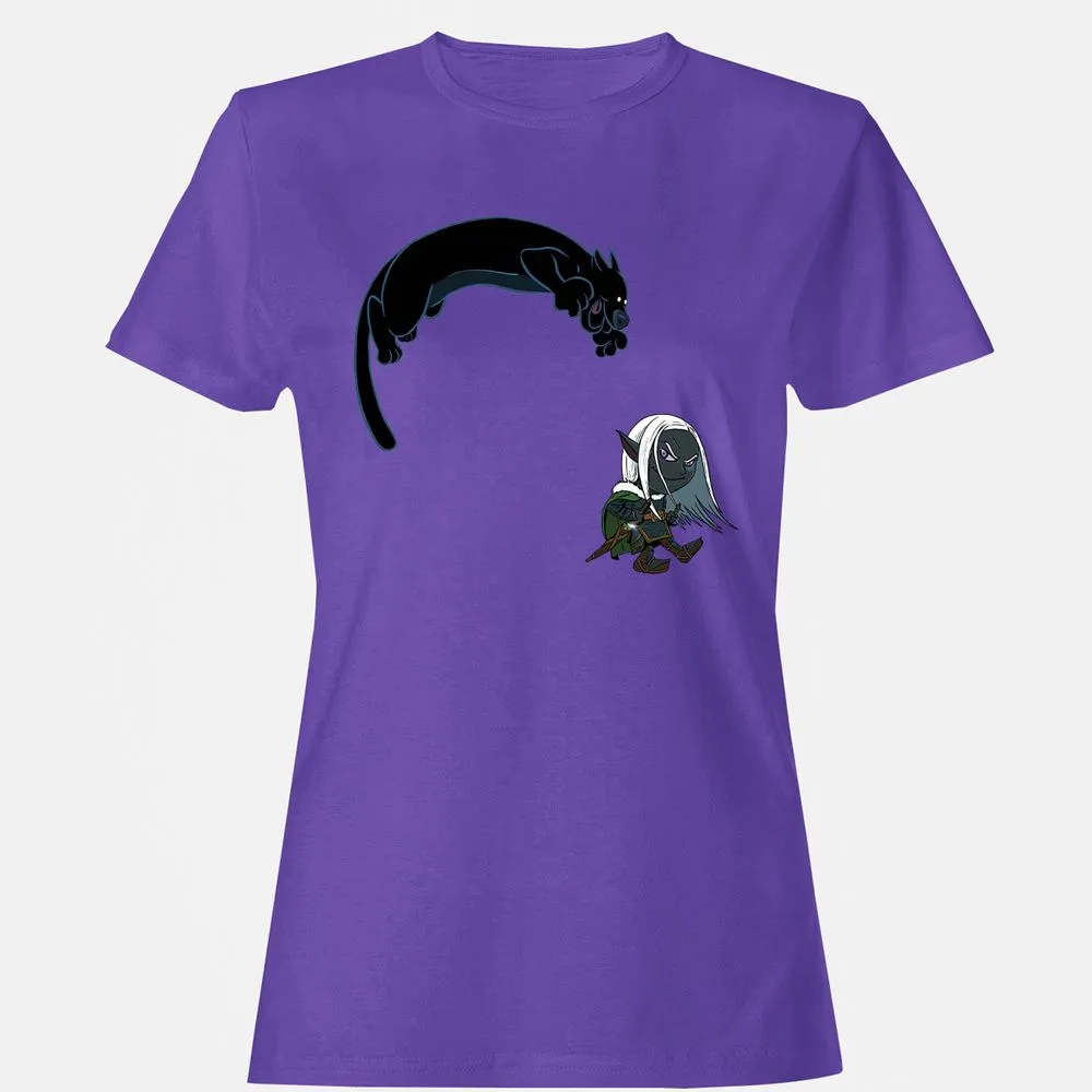 Drizzt And Guenhwyvar Women's T-Shirt - Purple - 12