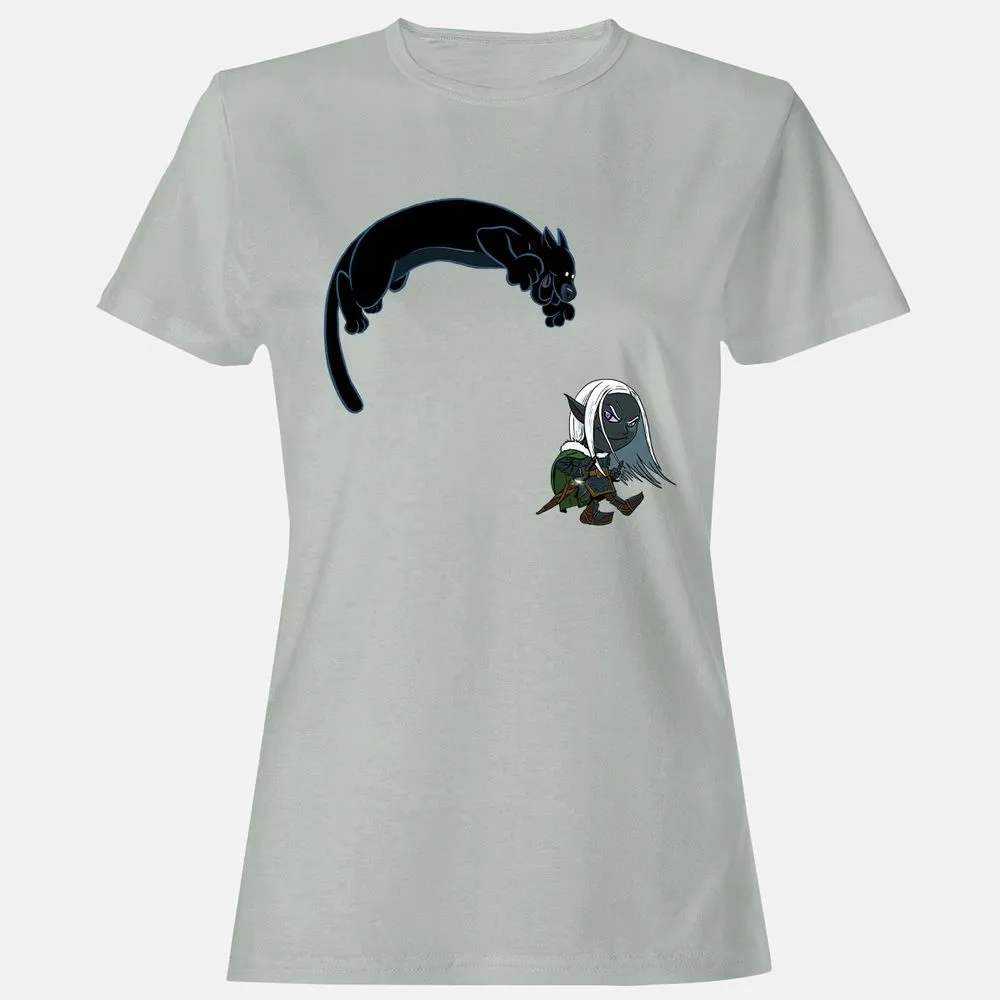 Drizzt And Guenhwyvar Women's T-Shirt - Ash - 2