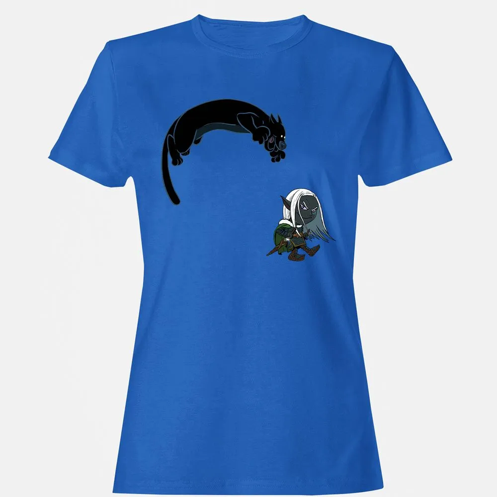 Drizzt And Guenhwyvar Women's T-Shirt - Royal - 14