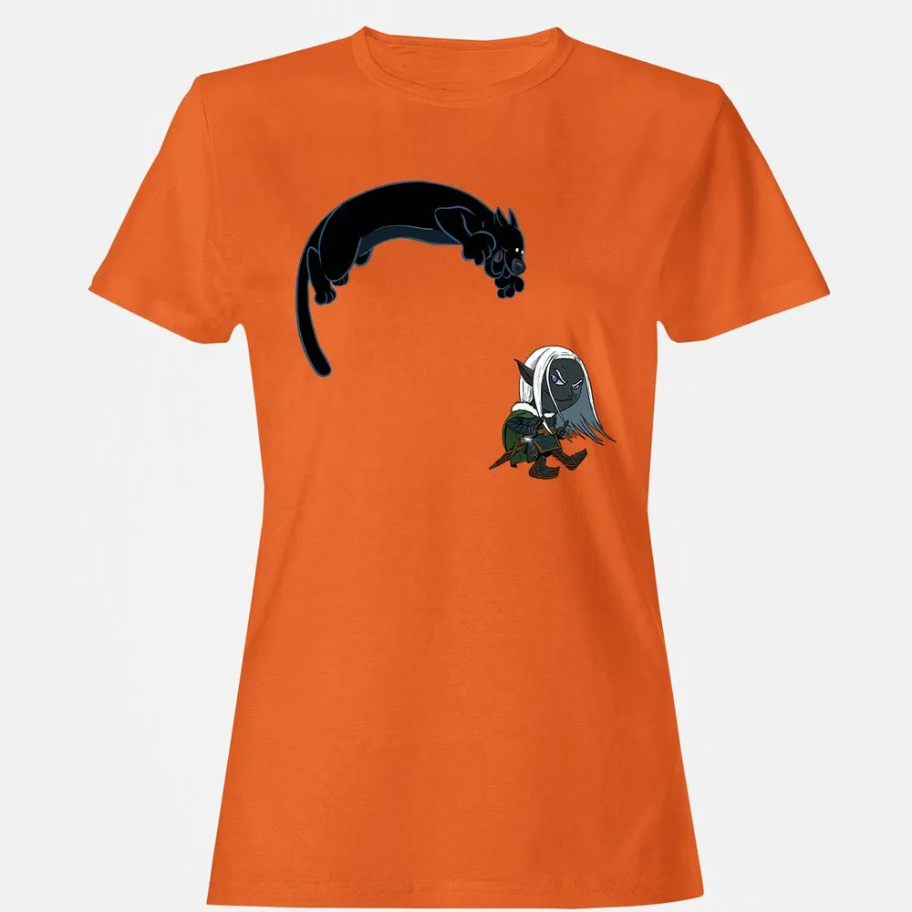 Drizzt And Guenhwyvar Women's T-Shirt - Orange - 11