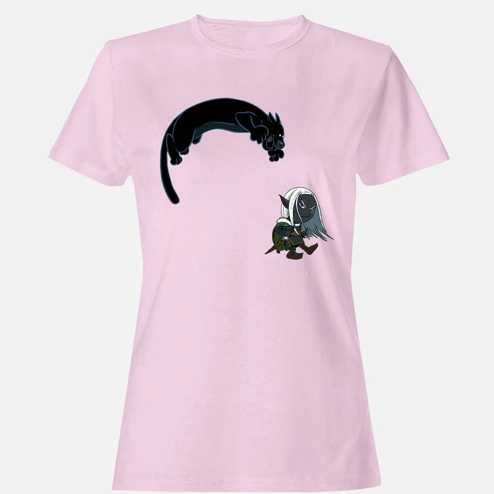 Drizzt And Guenhwyvar Women's T-Shirt - Light Pink - 9