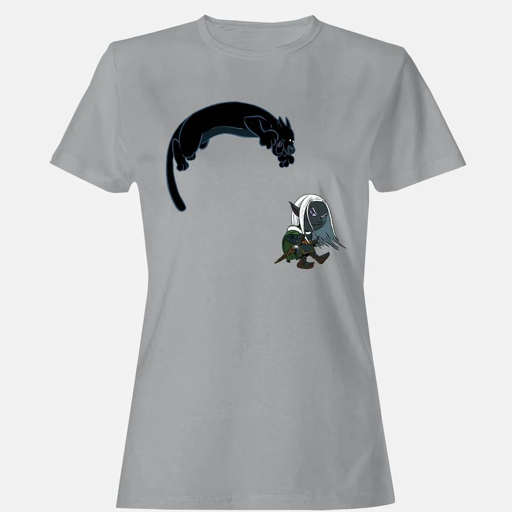 Drizzt And Guenhwyvar Women's T-Shirt - Sport Grey - 15