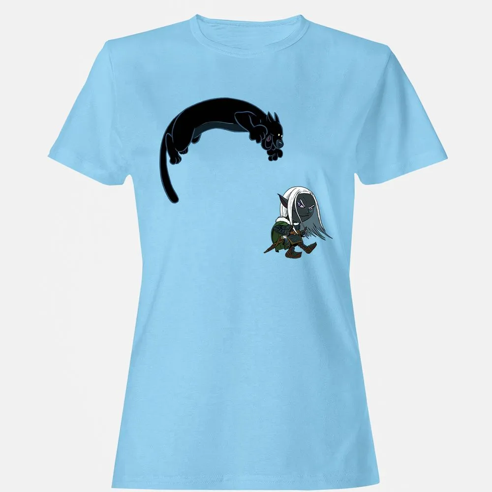 Drizzt And Guenhwyvar Women's T-Shirt - Light Blue - 8