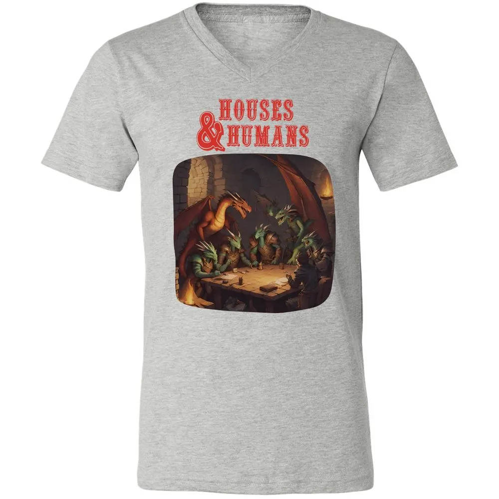 Houses And Humans Unisex V-Neck T-Shirt - Athletic Heather - 7