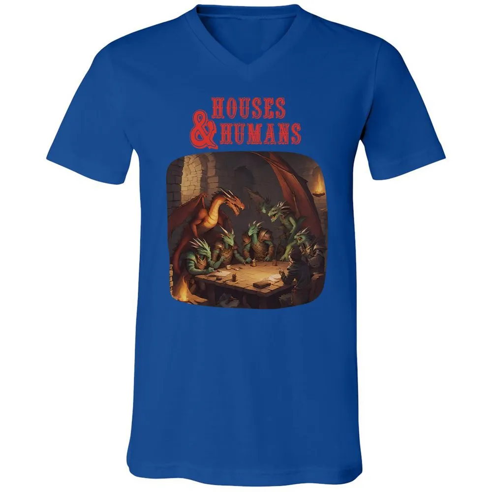 Houses And Humans Unisex V-Neck T-Shirt - True Royal - 4