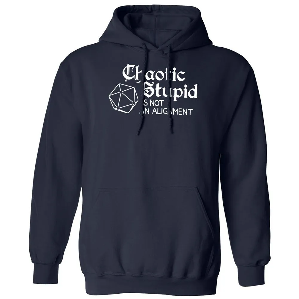 Chaotic Stupid Is Not An Alignment Classic Unisex Hoodie - Navy - 2
