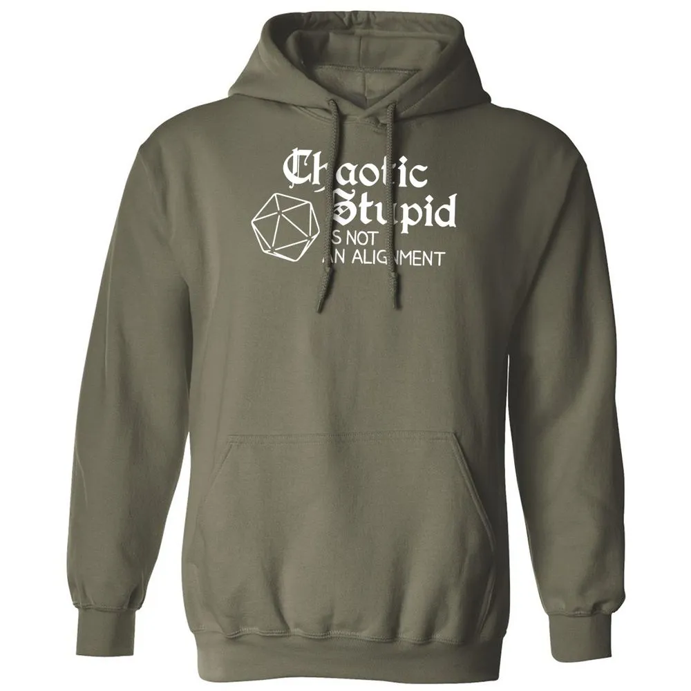 Chaotic Stupid Is Not An Alignment Classic Unisex Hoodie - Military Green - 4