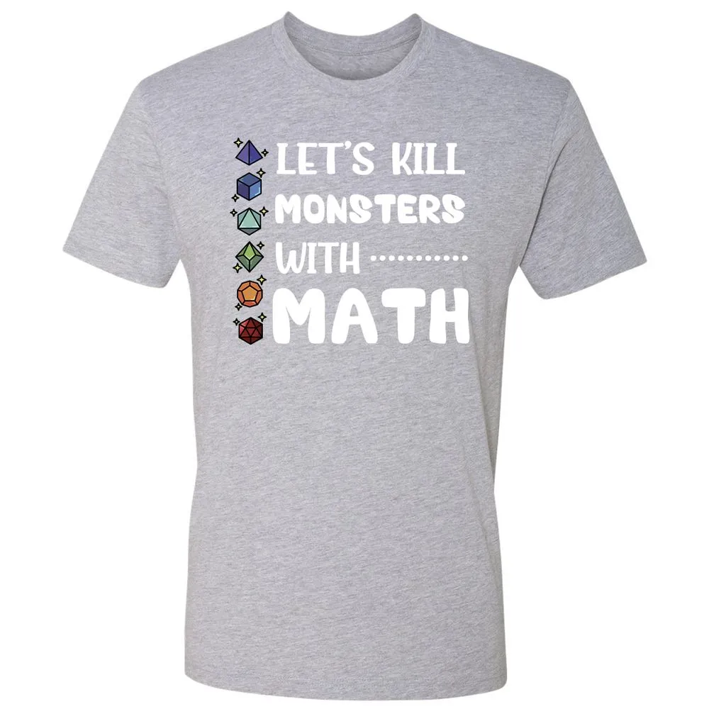 Let's Kill Monsters With Math Premium Unisex T-Shirt - Heather Grey - 9