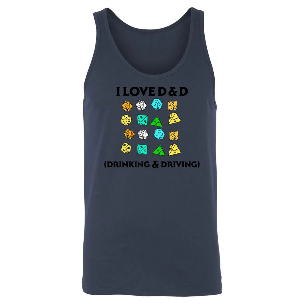 Drinking & Driving Unisex Jersey Tank - Navy - 8