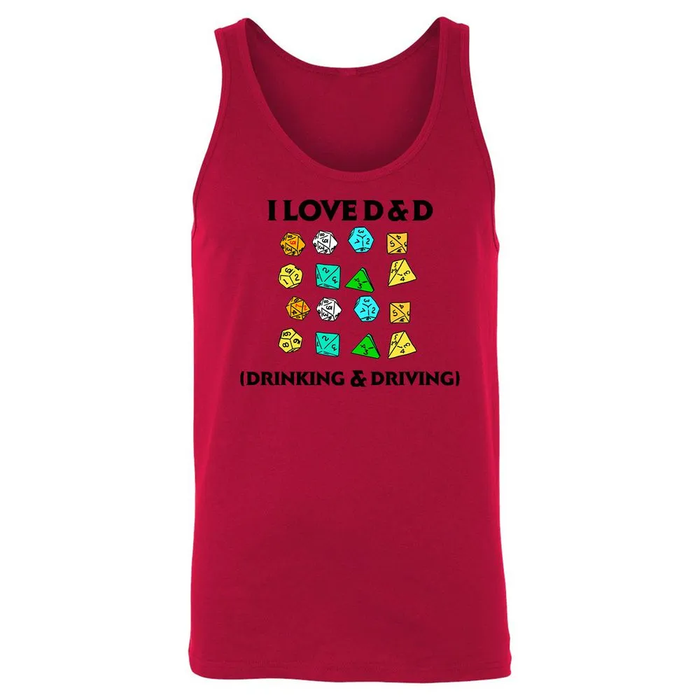 Drinking & Driving Unisex Jersey Tank - Red - 11