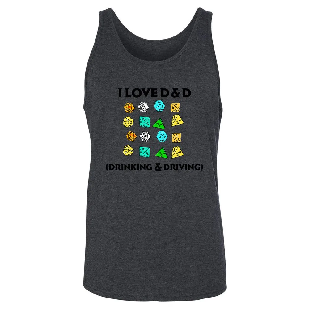 Drinking & Driving Unisex Jersey Tank - Dark Grey Heather - 6