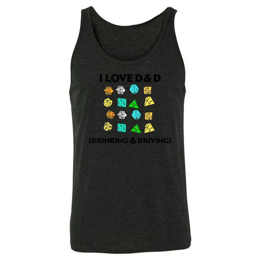 Drinking & Driving Unisex Jersey Tank - Charcoal Black Triblend - 5