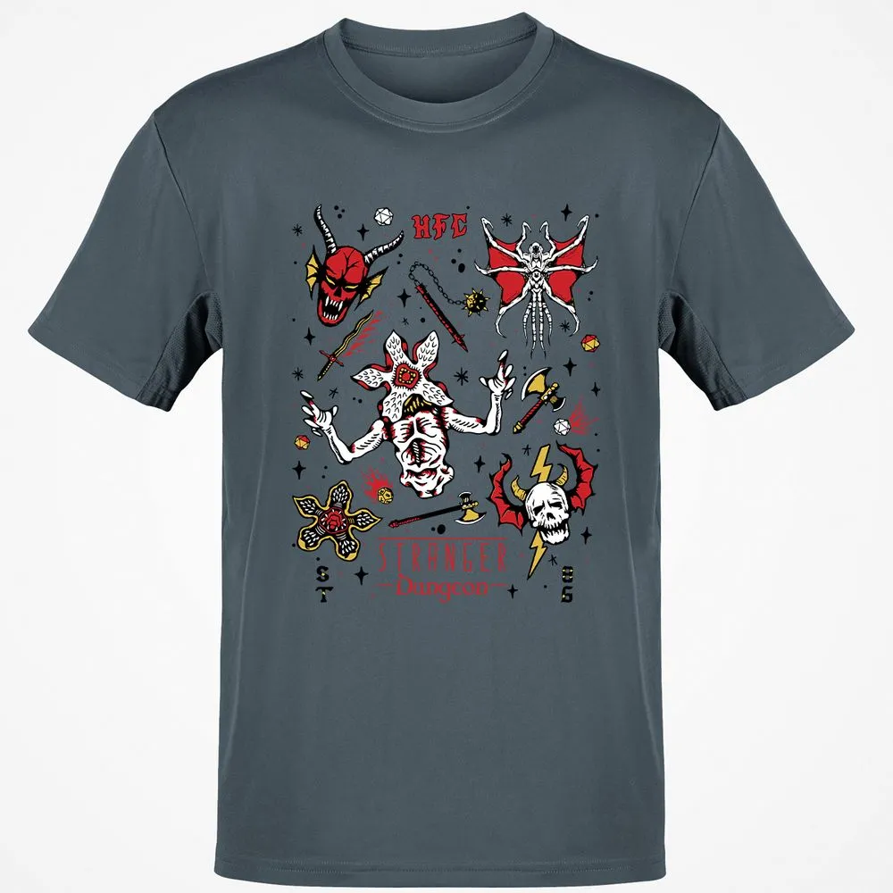 STRANGER DUNGEON Classic Unisex T-Shirt - Charcoal - 3