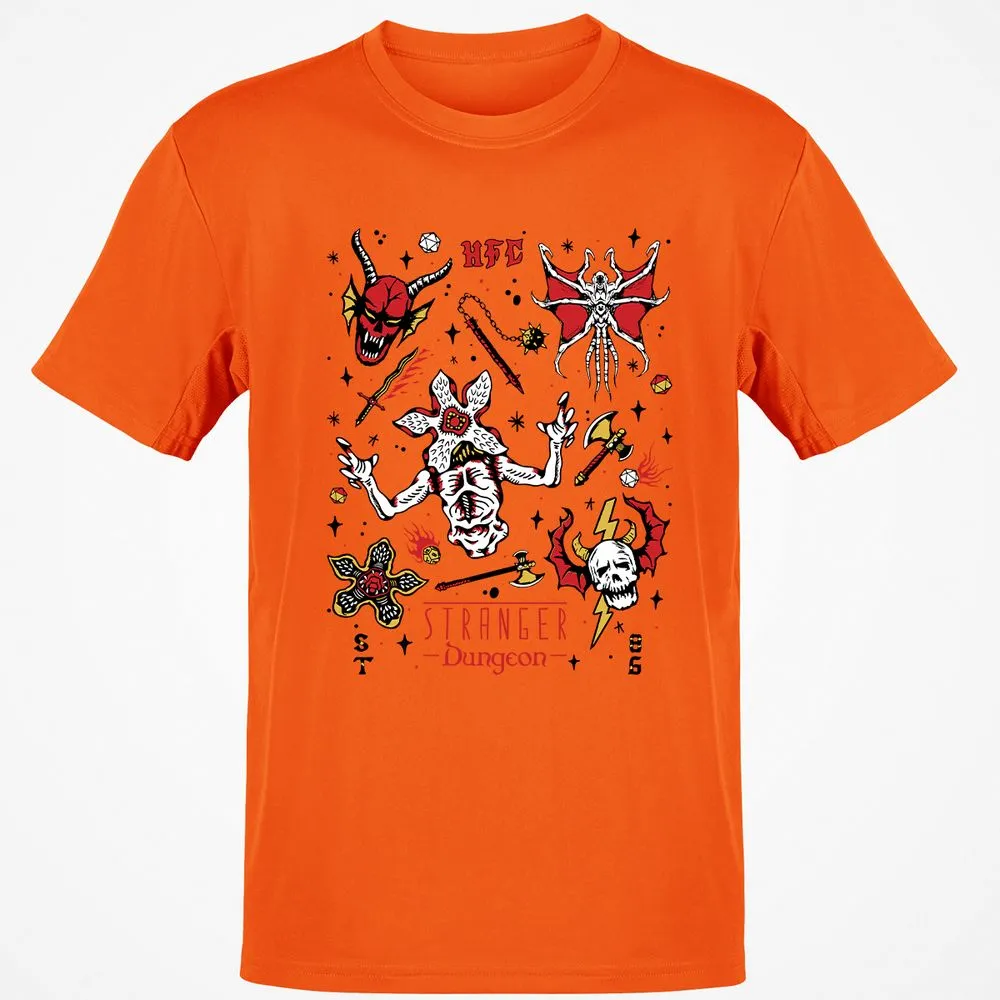 STRANGER DUNGEON Classic Unisex T-Shirt - Orange - 8