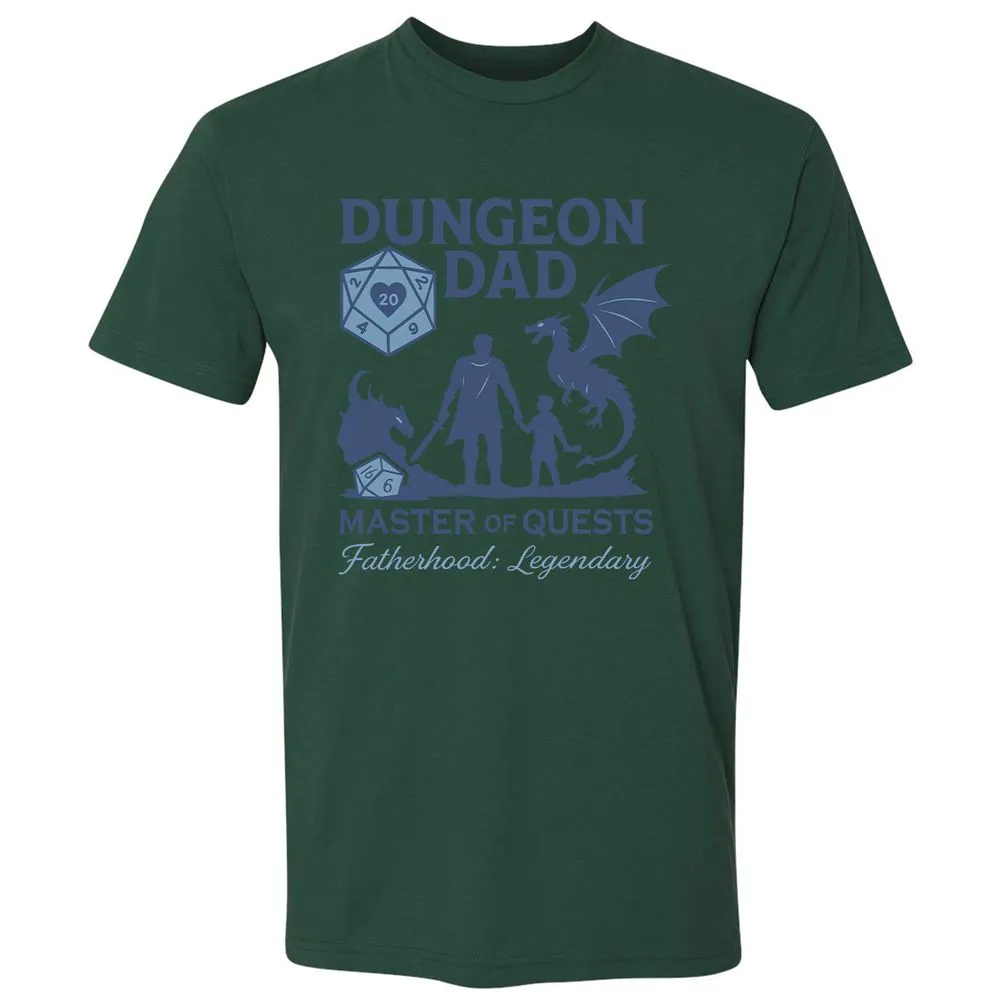 Dungeon Dad Master Of Quests Premium Unisex T-Shirt - Forest Green - 13