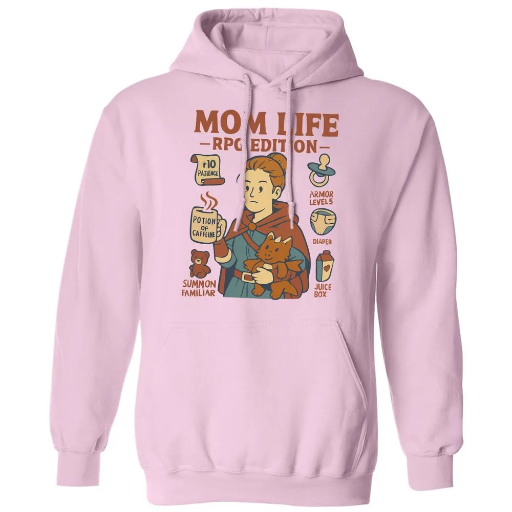 Mom Life RPG Edition Classic Unisex Hoodie - Light Pink - 3