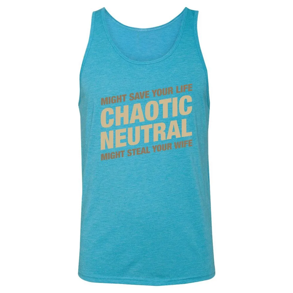 Might Save Your Life Might Steal Your Wife Unisex Jersey Tank - Aqua Triblend - 3