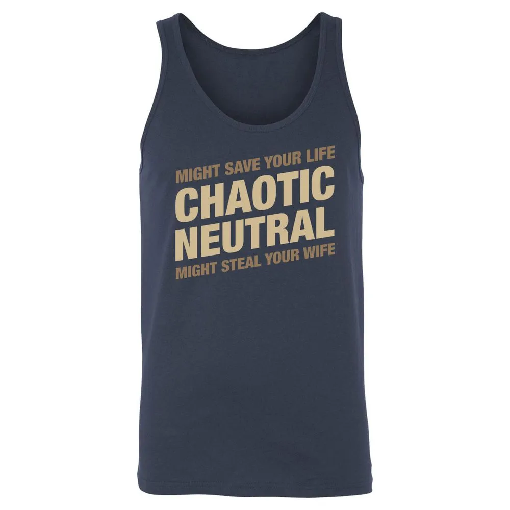 Might Save Your Life Might Steal Your Wife Unisex Jersey Tank - Navy - 2