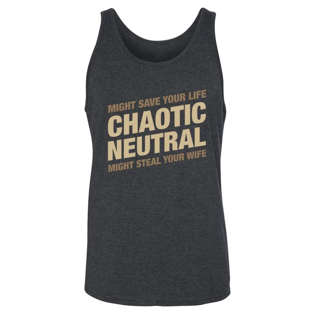 Might Save Your Life Might Steal Your Wife Unisex Jersey Tank - Dark Grey Heather - 6