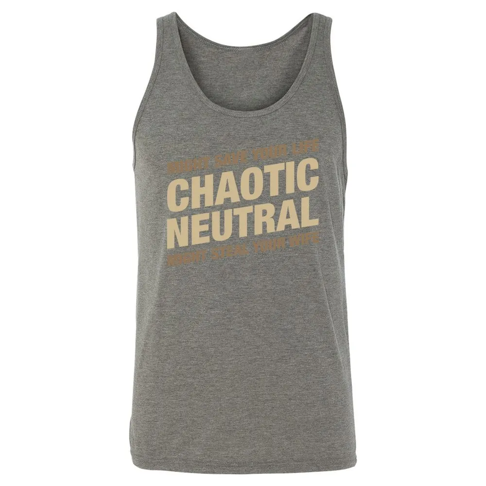 Might Save Your Life Might Steal Your Wife Unisex Jersey Tank - Grey Triblend - 8