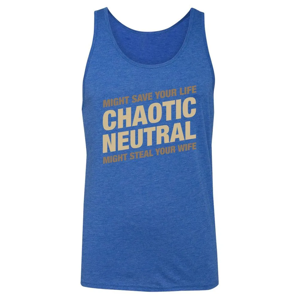Might Save Your Life Might Steal Your Wife Unisex Jersey Tank - True Royal Triblend - 12