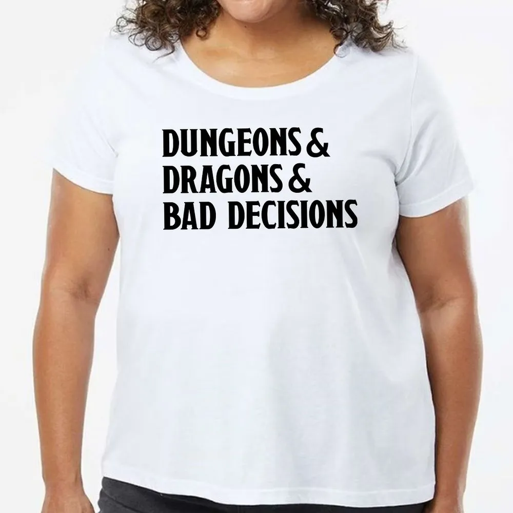 Bad Decisions Ladies Curvy Jersey - model - 0