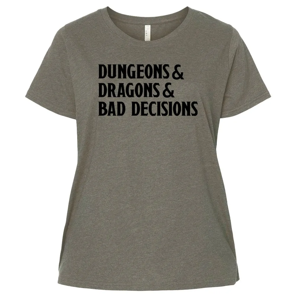 Bad Decisions Ladies Curvy Jersey - Bamboo Blackout - 2