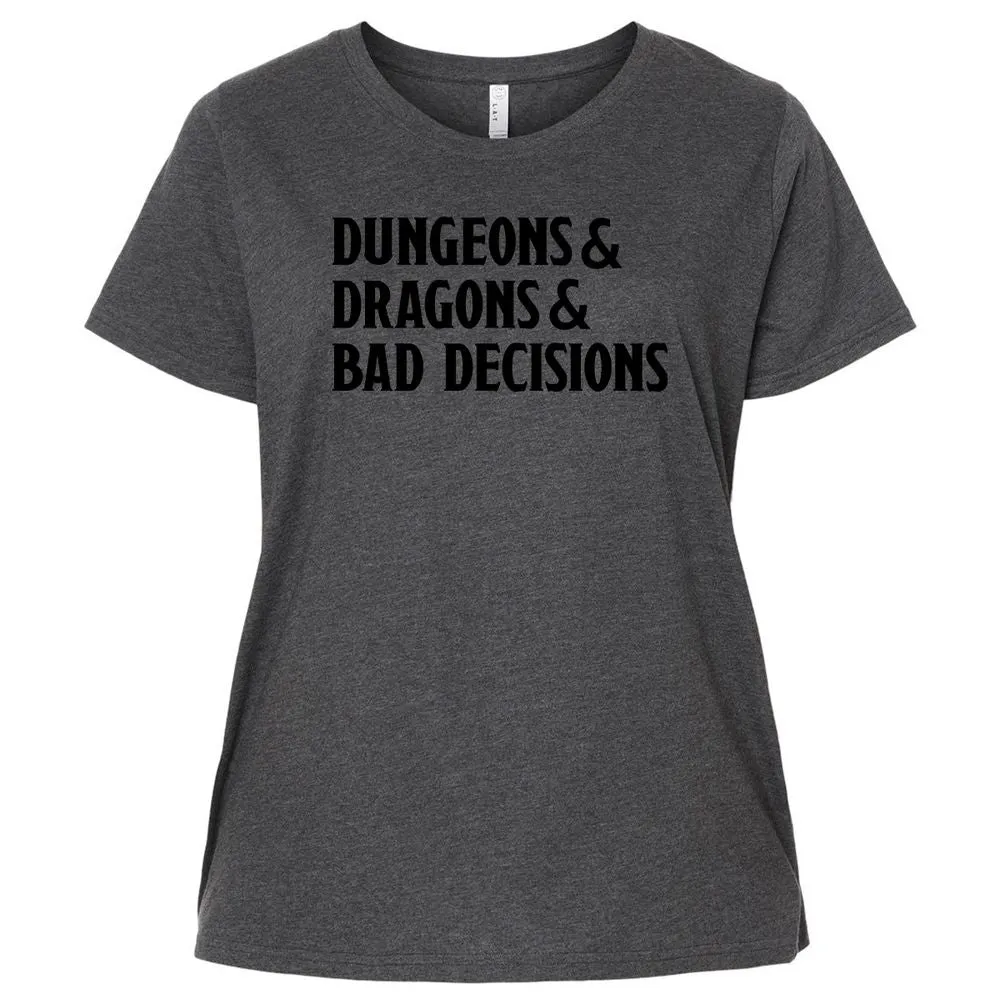 Bad Decisions Ladies Curvy Jersey - Vintage Smoke - 4