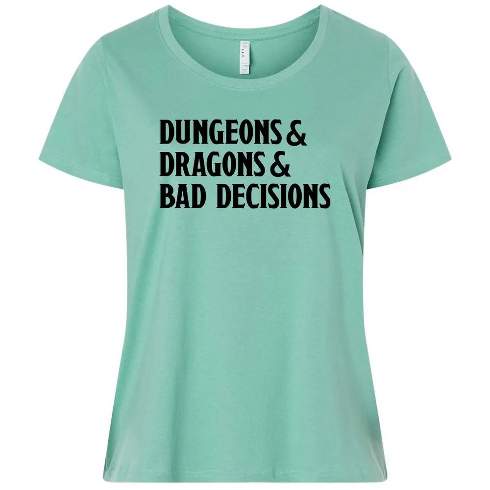 Bad Decisions Ladies Curvy Jersey - Saltwater - 7