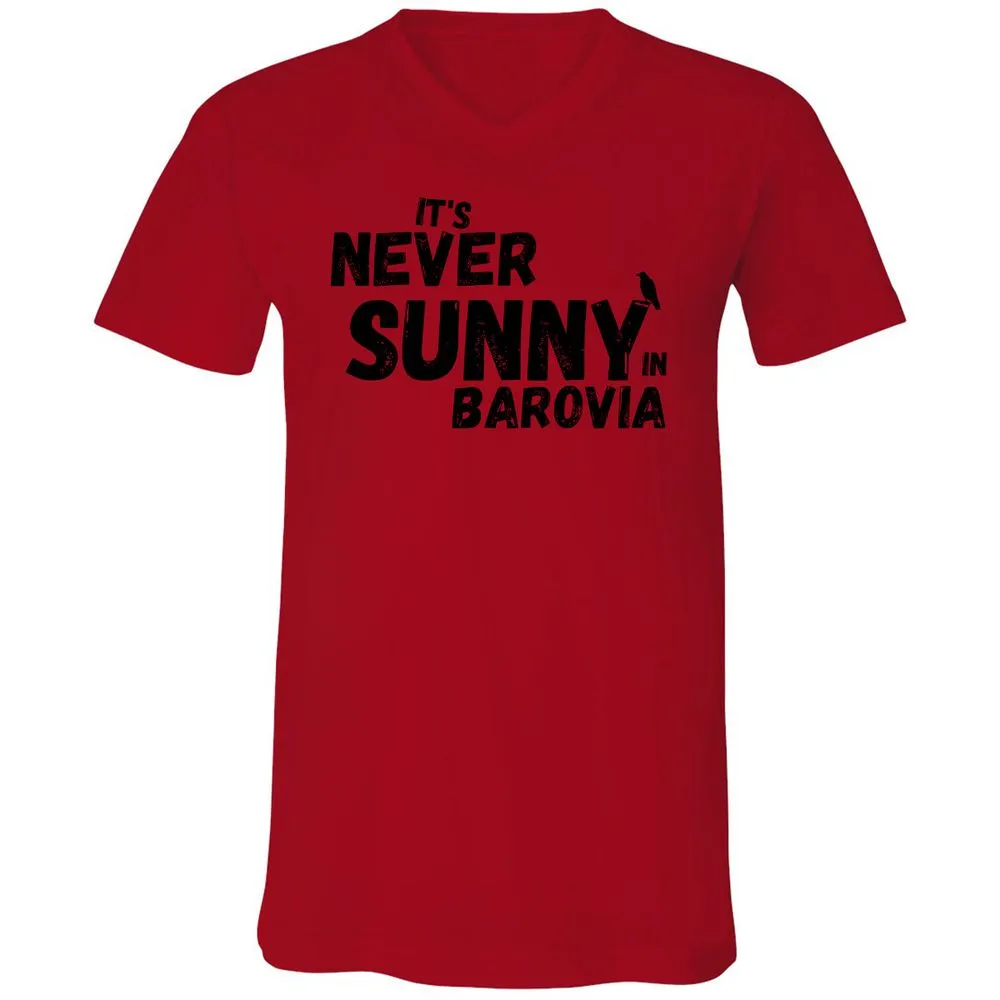 It's Never Sunny In Barovia Unisex V-Neck T-Shirt - Red - 3