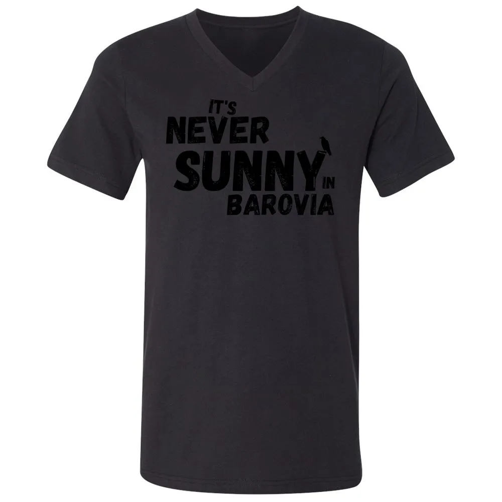 It's Never Sunny In Barovia Unisex V-Neck T-Shirt - Black - 16