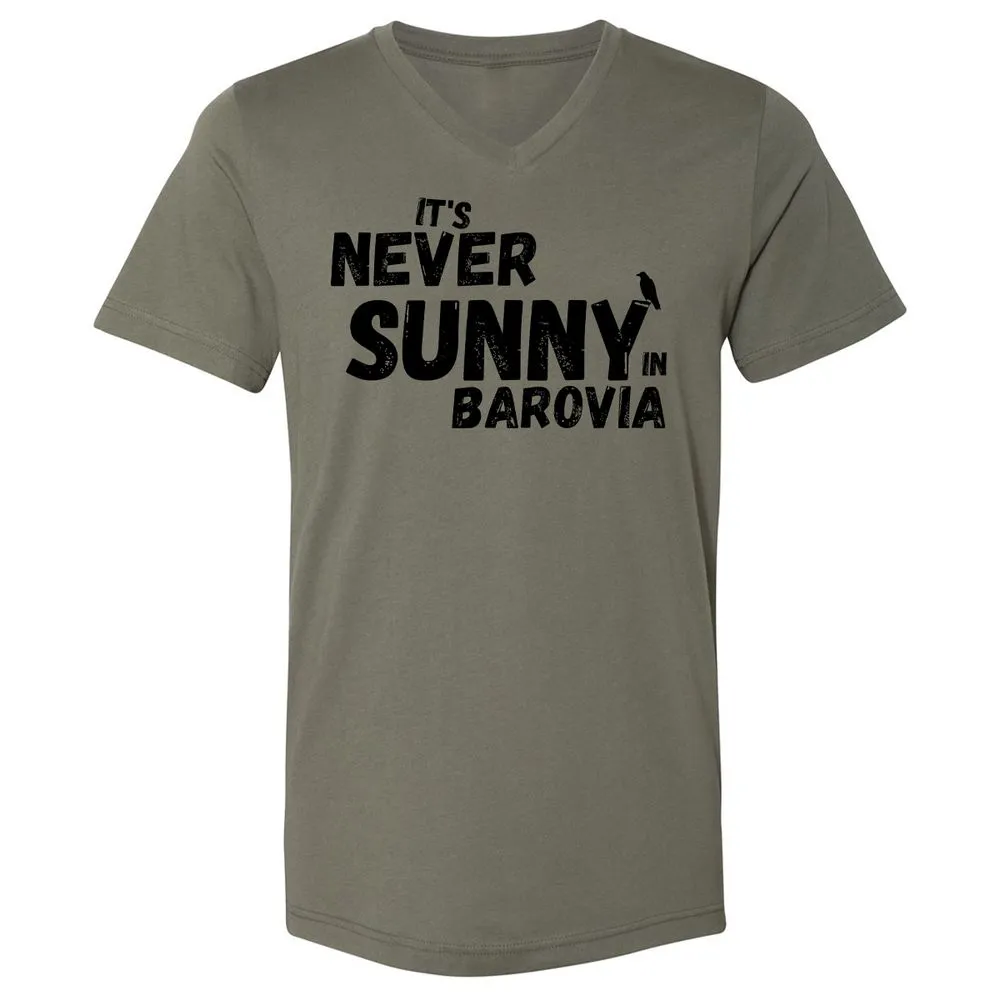 It's Never Sunny In Barovia Unisex V-Neck T-Shirt - Military Green - 10