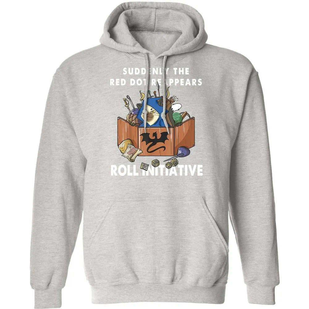 Suddenly The Red Dot Reappears Roll Initiative Classic Unisex Hoodie - Ash - 8