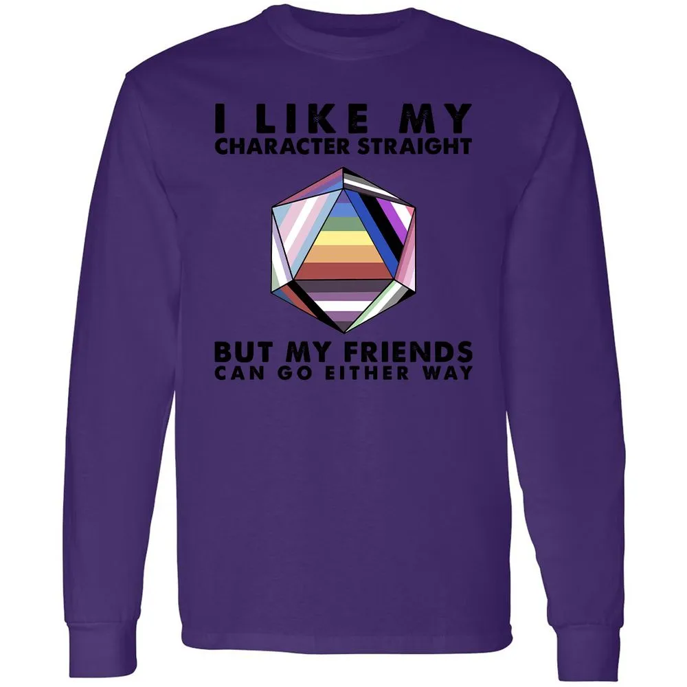 My Character Straight But Friends Can Go Either Way - Purple - 13